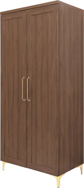 Szafa 2-drzw. z półkami i drążkiem Majorka (orzech Foresta) 