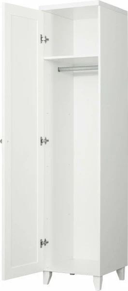 Półszafa uniwersalna z półkami i drążkiem Majorka (biały)