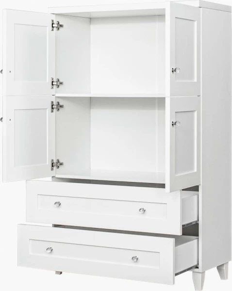 Komoda z frontami i 2 szufladami Majorka (biała)