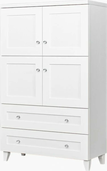 Komoda z frontami i 2 szufladami Majorka (biała)