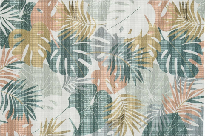 Mata stołowa prostokątna 27 (liście)