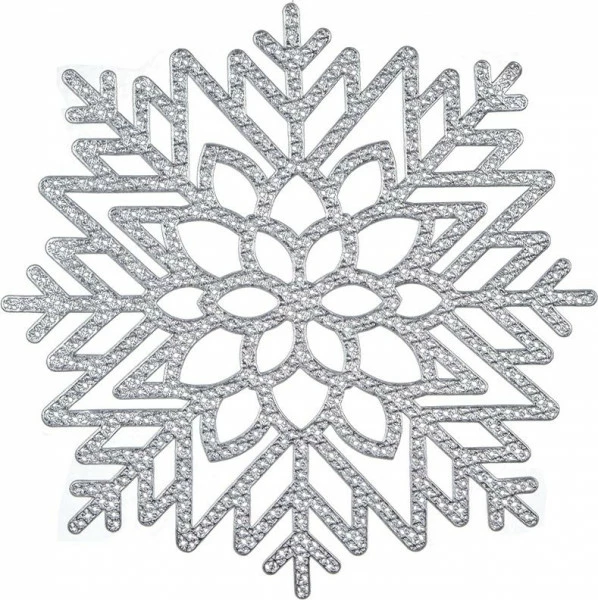 Mata stołowa śnieżynka 16 (srebrny) 