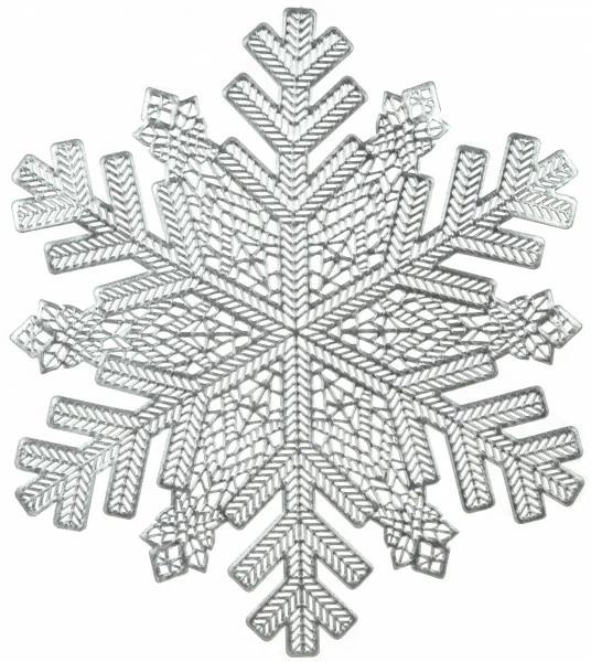 Srebrna mata stołowa śnieżynka