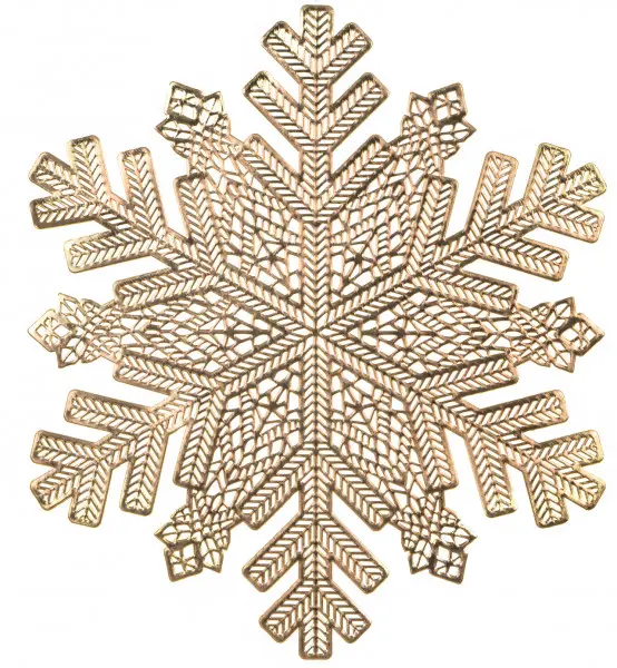 Mata stołowa śnieżynka (złoty)