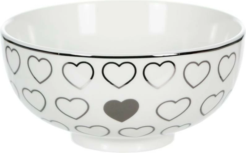 Miseczka w srebrne serduszka Gifto