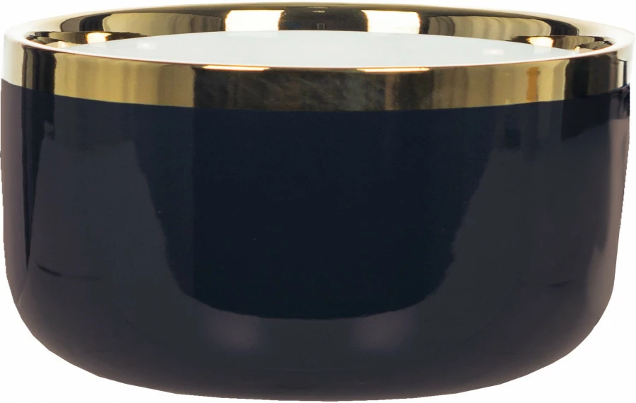 Miseczka ceramiczna Cindy czarna ze złotym paskiem 