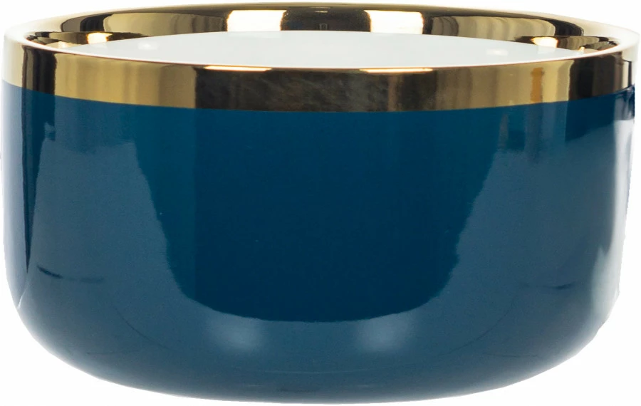 Miseczka ceramiczna Cindy granatowa ze złotym paskiem 