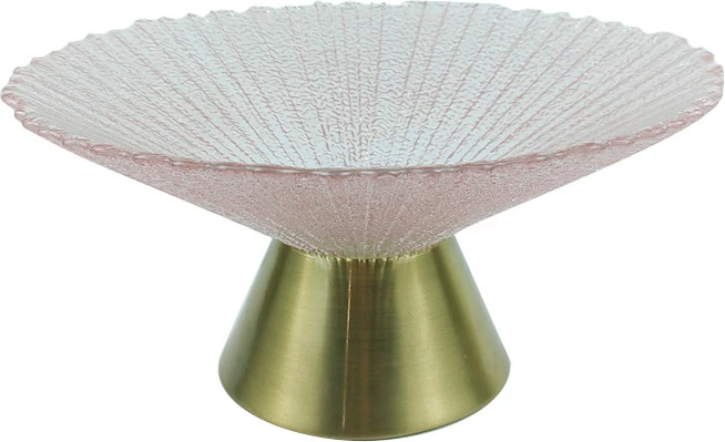 Miska na nóżce duża Lindos 19 (różowy/złoty)