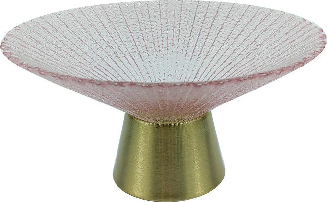 Miska na nóżce mała Lindos 19 (różowy/złoty)