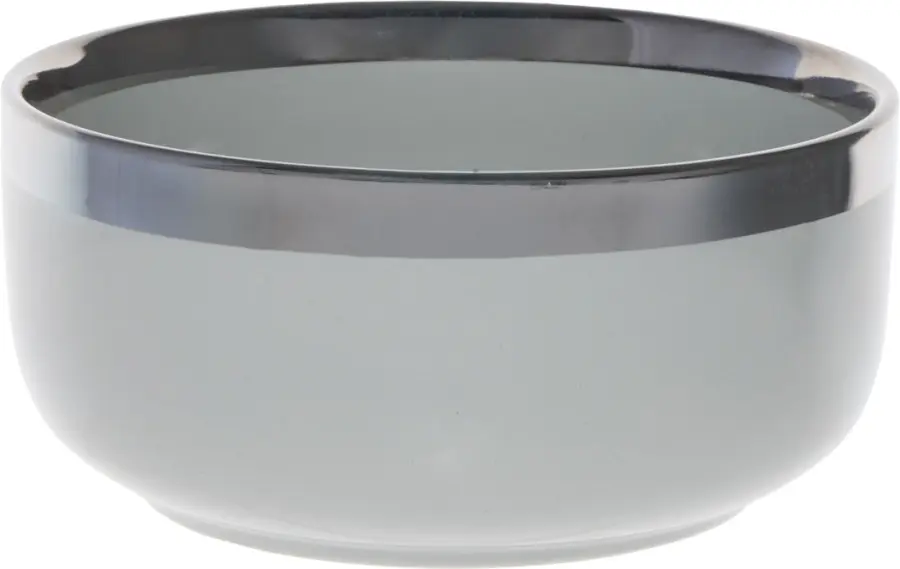 Miseczka ceramiczna Cindy szara ze srebrnym paskiem