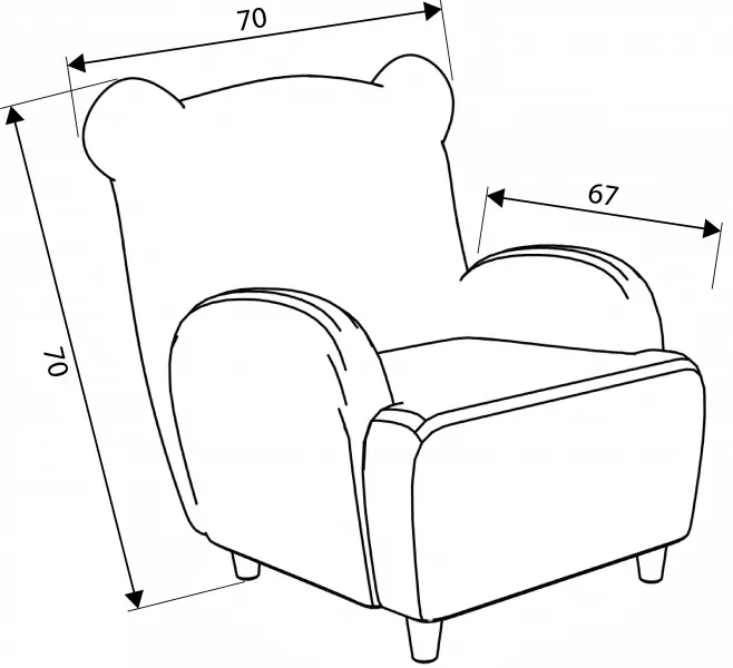 Fotelik Miś (boucle grafit)