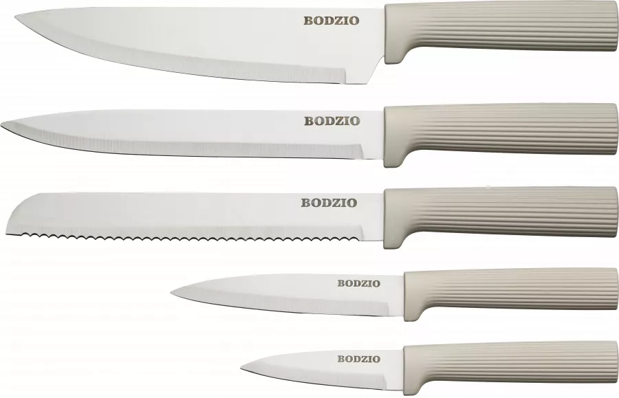 Zestaw noży w bloku Rifle 6 elem. (beżowy)