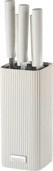 Zestaw noży w bloku Rifle 6 elem. (beżowy)