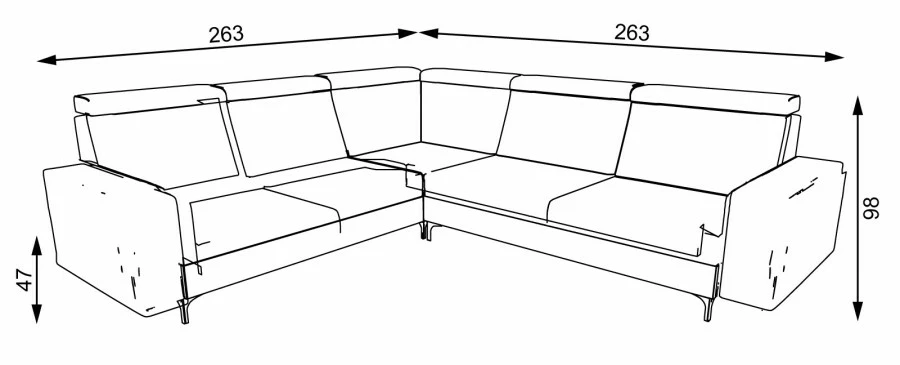 Narożnik Nairobi (plusz brąz) 
