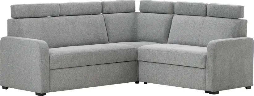 Narożnik Lazur z siedziskiem 3-os. rokładanym i 2-os. (rojal szary)