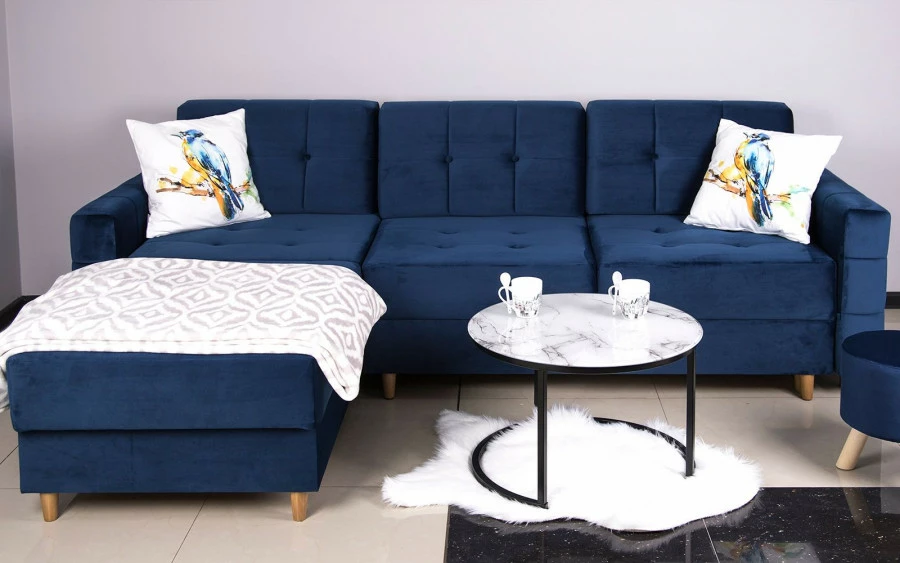 Narożnik Paris (plusz granat)