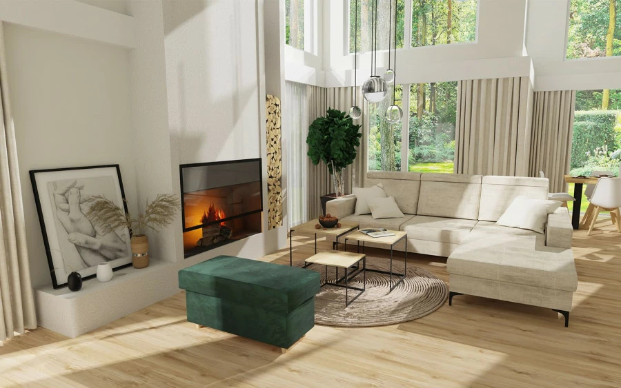 Puf Paris (plusz zieleń)