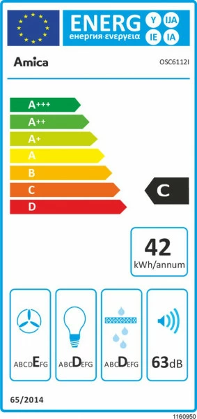 Okap uniwersalny 60 cm Amica 
