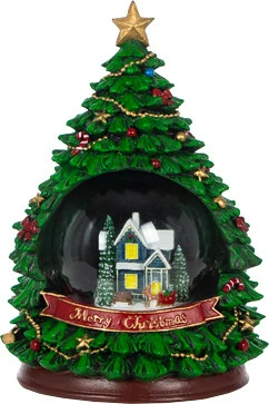 Kula śnieżna Prestini w kształcie choinki 