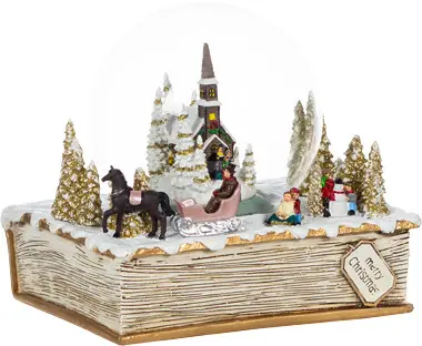 Kula śnieżna na księdze Prestini 