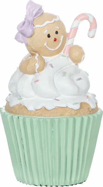 Piernikowy ludzik z babeczką PASTEL CHRISTMAS