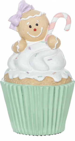 Piernikowy ludzik z babeczką PASTEL CHRISTMAS