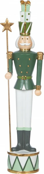 Dziadek do orzechów biało-zielony Merry 