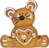 Ozdoba bożonarodzeniowa JOLIA 61 ceramiczna myszka 