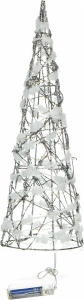 Zestaw 3 choinek LED Merry (srebrny) 