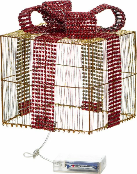 Zestaw 3 prezentów LED Merry (złoty/czerwony) 