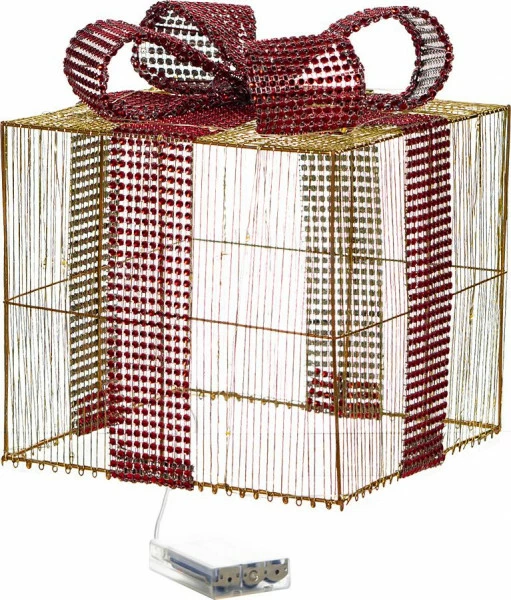 Zestaw 3 prezentów LED Merry (złoty/czerwony) 