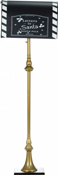 Świąteczna skrzynka na listy MERRY (kolor: czarny/złoty)