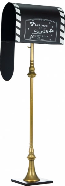 Świąteczna skrzynka na listy MERRY (kolor: czarny/złoty)