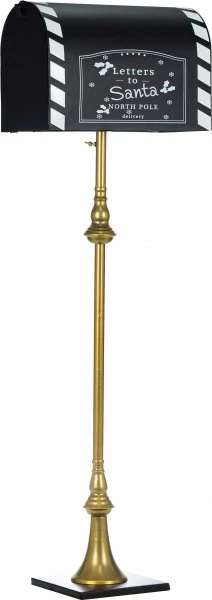 Świąteczna skrzynka na listy MERRY (kolor: czarny/złoty) 