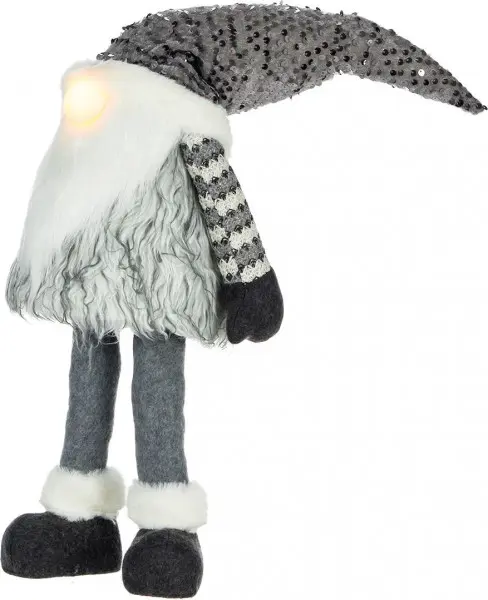 Duży gnom Merry LED 2 (srebrny) 