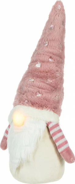 Duży gnom Merry LED 4 (różowy) 
