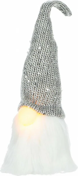 Duży gnom Merry LED 6 (srebrny) 