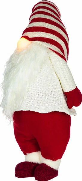 Duży gnom MERRY LED 1 (biało/czerwony) 