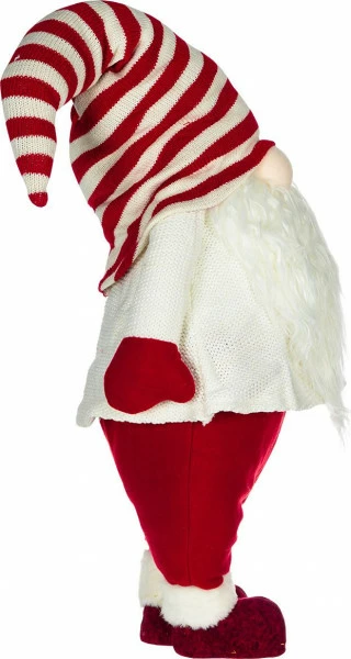 Duży gnom MERRY LED 1 (biało/czerwony) 