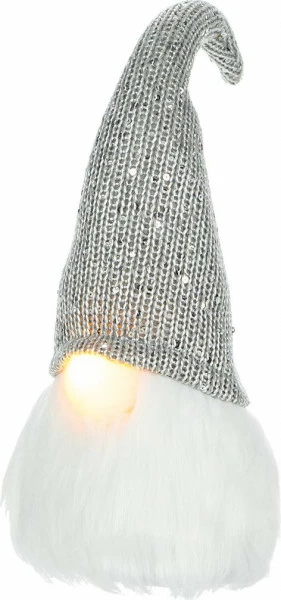 Mały gnom Merry LED 6 (srebrny) 