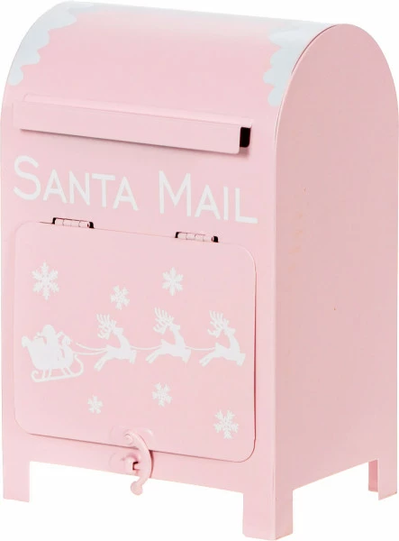 Świąteczna skrzynka na listy MERRY 179 (kolor: różowy/biały)