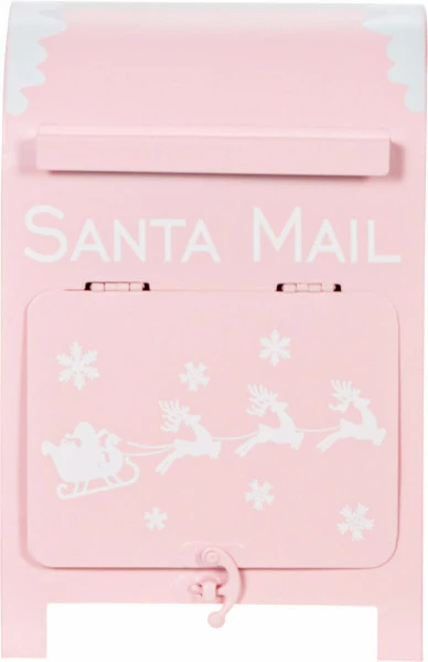 Świąteczna skrzynka na listy MERRY 179 (kolor: różowy/biały)