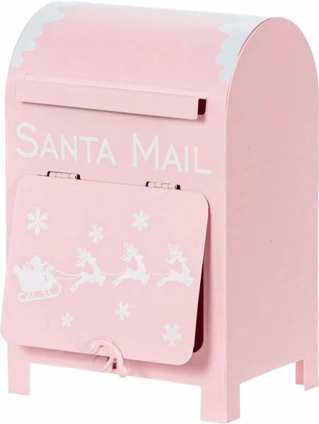 Świąteczna skrzynka na listy MERRY 179 (kolor: różowy/biały)