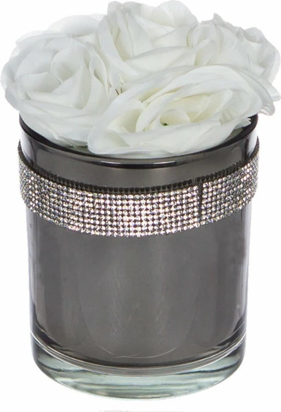 Bukiet róż w szklanym wazonie Tasso 81