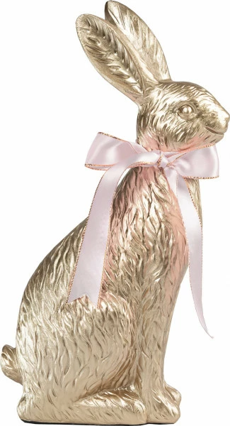 Ozdoba wielkanocna królik Pink Easter 30 27.5cm (złoty/różowy)