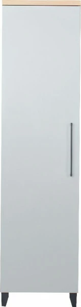 Półszafa uniwersalna z półkami i drążkiem Panama (szary/dąb Soma ciemny) 