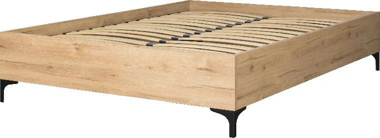 Łóżko 140cm Floryda bez materaca (dąb Soma ciemny) ze stelażem