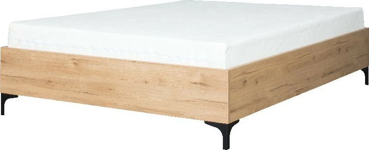 Łóżko 140cm Floryda bez materaca (dąb Soma ciemny) ze stelażem