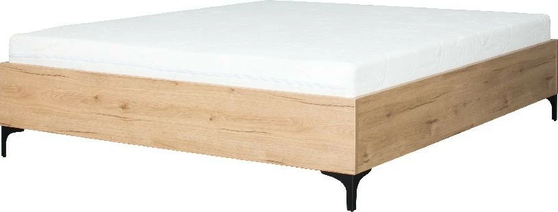 Łóżko 2-osobowe 160 Panama (dąb Soma ciemny) ze stelażem