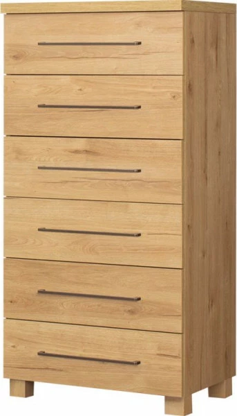 Komoda 6-szufladowa Panama (dąb Soma ciemny) 